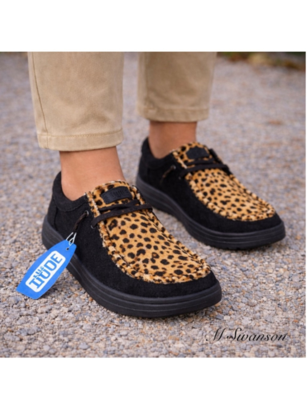 NEW Hey Dude Wendy Comfy Luxe Leopard Calf Hair Slip-On Shoes W7 EU 38 NWT - Picture 3 of 11